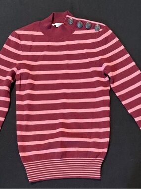 Stella McCartney Striped 100% Wool With Collar Buttons Size 38